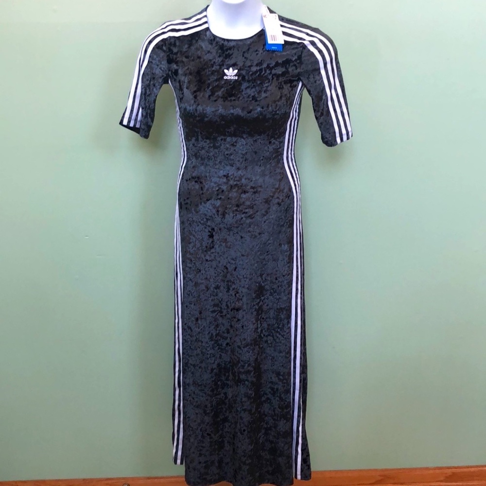 Adidas Women's long green dress Sz S NWT